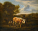 Mountainous landscape painting with cows - Adriaen van de Velde — artwork view