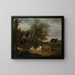 The Flute Player - Adriaen van de Velde — framed artwork on a wall