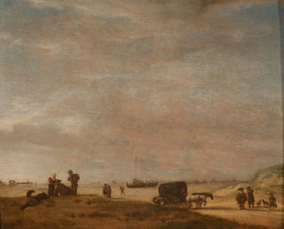 Beach of Scheveningen - Adriaen van de Velde — artwork view