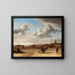 La Plage de Scheveningen - Adriaen van de Velde — framed artwork on a wall