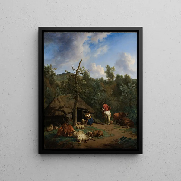 The Cabin - Adriaen van de Velde — framed artwork on a wall