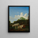 Les trois moutons - Adriaen van de Velde — framed artwork on a wall