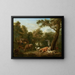a wooded landscape with livestock - Adriaen van de Velde — framed artwork on a wall