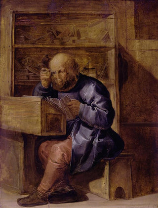 The Corrector Cornelis Kiel at Work - Adriaen van de Venne — artwork view