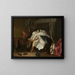 Woman and a Jester - Adriaen van de Venne — framed artwork on a wall