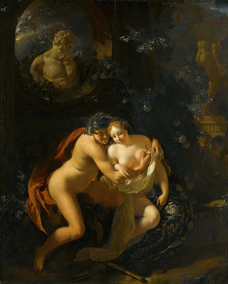 a couple making love in a park watched by children - Adriaen van der Werff — artwork view