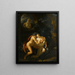 a couple making love in a park watched by children - Adriaen van der Werff — framed artwork on a wall