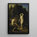 a painting of a nymph dancing to the sound of a shepherd's flute - Adriaen van der Werff — framed artwork on a wall