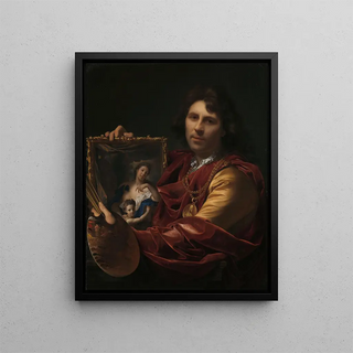 Adriaen van der Werff - Selfportrait with the Portrait of his Wife Margaretha van Rees and their Daughter Maria.webp