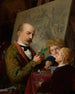 Self-portrait of the artist with children - Adrian Głębocki — artwork view