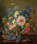 Still life with peonies, roses, tulips, and ranunculus - Adriana Haanen — artwork view