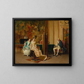 The portrait painter - Adriano Cecchi — framed artwork on a wall