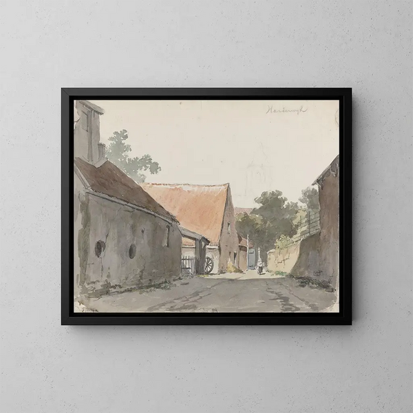 View of a alley in Harderwijk - Adrianus Eversen — framed artwork on a wall