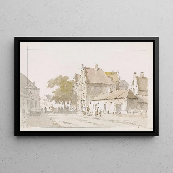 View of The Hague - Adrianus Eversen — framed artwork on a wall
