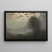 Landscape by Moonlight - Adrien Joseph Heymans — framed artwork on a wall