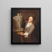 Louis-François Roubiliac modeling his monument to Shakespeare - Adrien Carpentiers — framed artwork on a wall