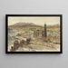 View of Malaga from the North - Adrien Dauzats — framed artwork on a wall
