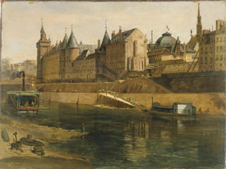 La Conciergerie during the reconstruction work of the courthouse - Adrien Dauzats — artwork view