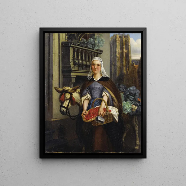 Aller au marché - Adrien Joseph Verhoeven Ball — framed artwork on a wall