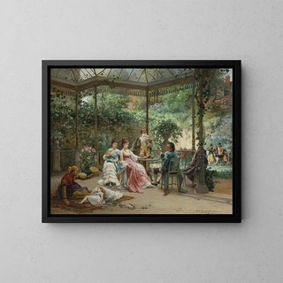 Les invités attentifs - Adrien de Boucherville — framed artwork on a wall
