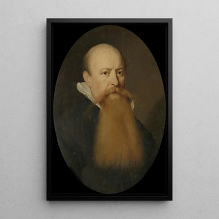 Portrait of a Man - Aelbert Jansz van der Schoor — framed artwork on a wall