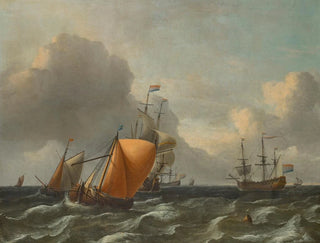Dutch Men at War on Choppy Waters - Aernout Smit — artwork view