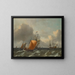 Dutch Men at War on Choppy Waters - Aernout Smit — framed artwork on a wall