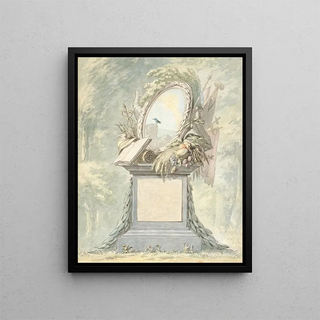 Monument - Aert Schouman — framed artwork on a wall