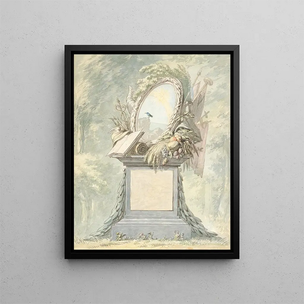 Monument - Aert Schouman — framed artwork on a wall