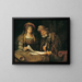 Esther and Mordecai writing the first letter of Purim - Aert de Gelder — framed artwork on a wall
