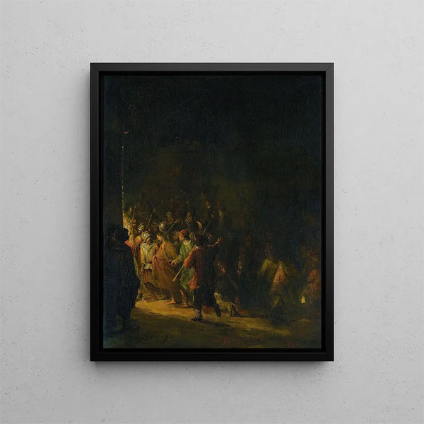 The Arrest of Christ - Aert de Gelder — framed artwork on a wall