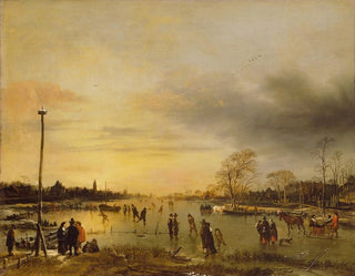 a skating scene - Aert van der Neer — artwork view