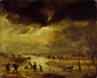 A winter scene - Aert van der Neer — artwork view