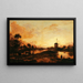 Sunset on the Yssel - Aert van der Neer — framed artwork on a wall