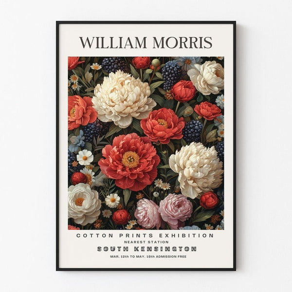 Vintage Poster by William Morris - White and Red