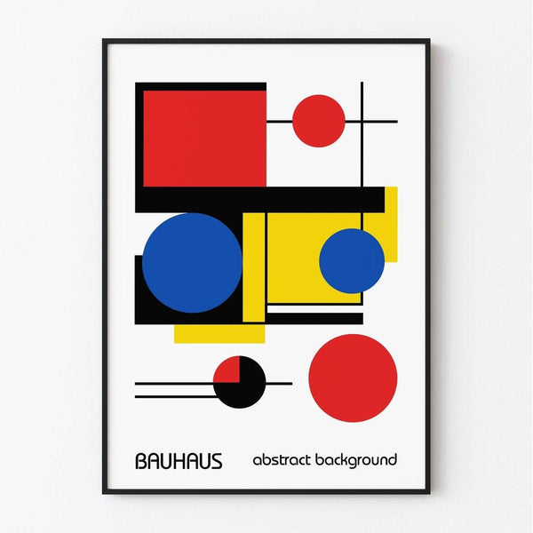 Poster Bauhaus - Formes Géométriques Colorées