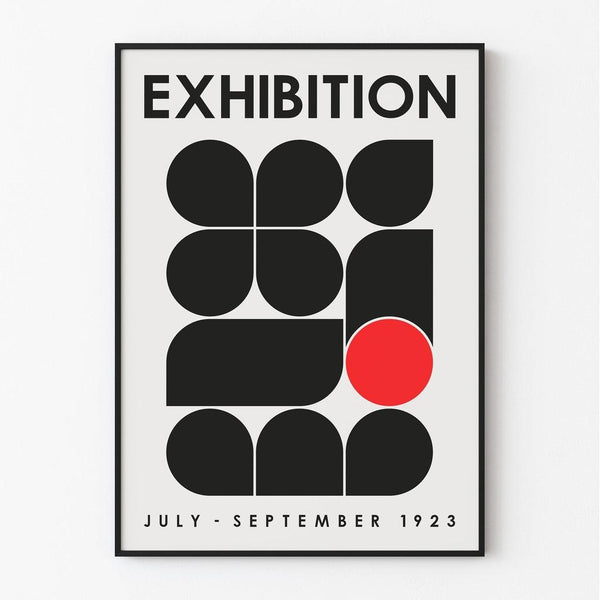 Bauhaus Black and Red Poster - Design 1923