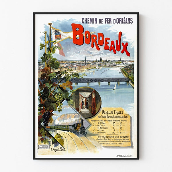 Bordeaux Poster by the Orleans Railway | Vintage