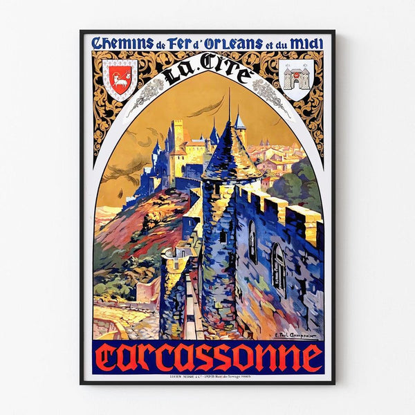Vintage Carcassonne Poster