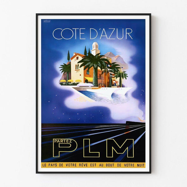 Poster Côte d'Azur - PLM Vintage