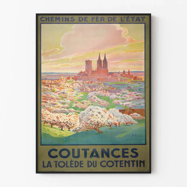 Vintage Poster of Coutances – The Tolède of Cotentin in Bloom