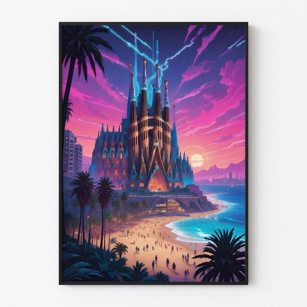 Barcelona Cyberpunk Poster