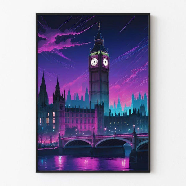 London Cyberpunk Poster — wall display of the artwork