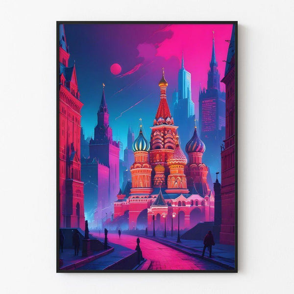 Moscow Cyberpunk Poster — wall display of the artwork