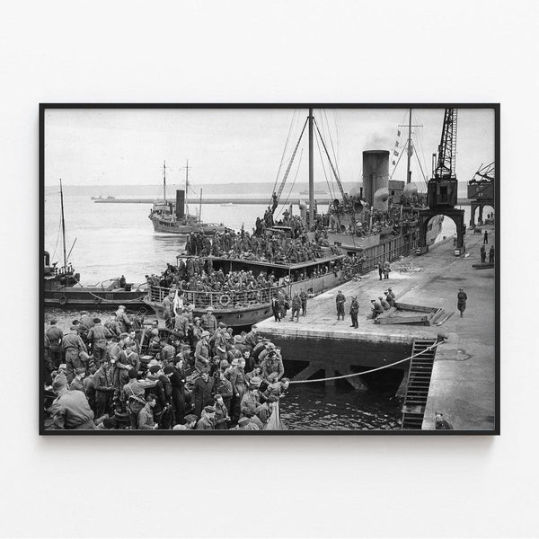 Poster D-Day Normandy - Troop embarkation at Cherbourg - Second World War