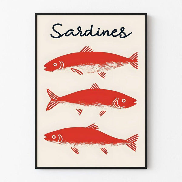 Kitchen decoration poster - Sardines