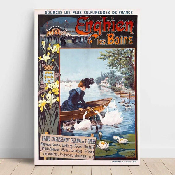 Vintage Enghien les Bains Poster by Gustave Fraipont