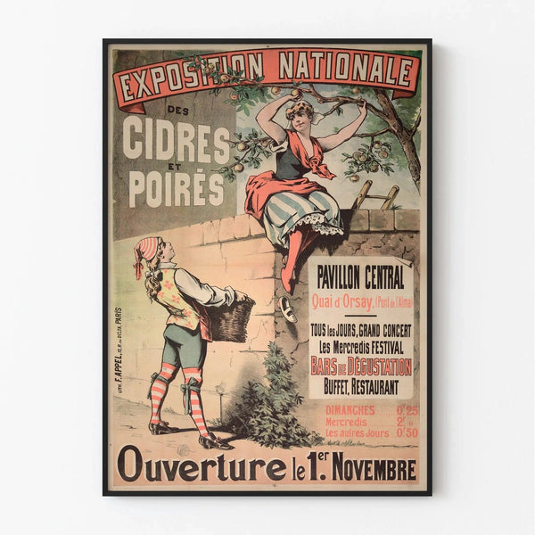 Poster National Exhibition of Ciders and Perry – Quai d’Orsay (late 19th century)