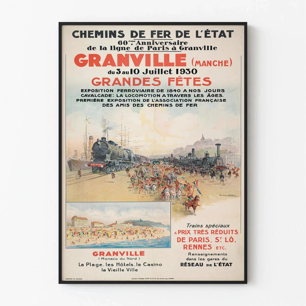 Vintage Granville Poster – Grand Railway Festivals of 1930