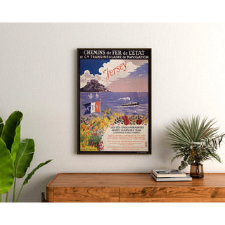 Vintage Jersey Poster – Maritime crossings to the Anglo-Norman Islands